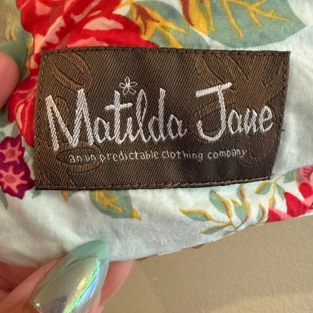 Matilda Jane Ruffled Pillow Sham Case 20 x 17 Floral Floral Polka Dot Patchwork